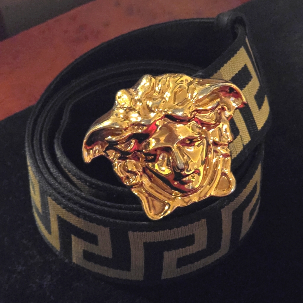 Versace Medusa Greca belt